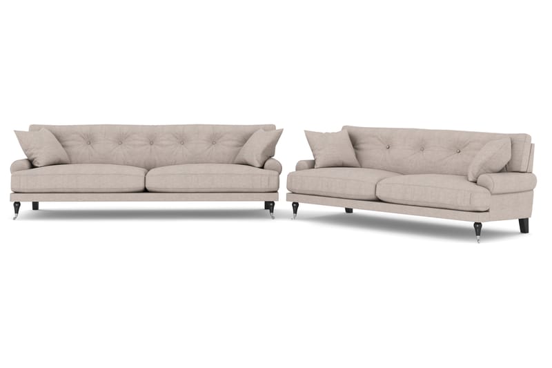 Sofagruppe Webber 3+2 - Beige|Krom - Møbler - Sofaer - Sofagrupper - Howard sofagruppe