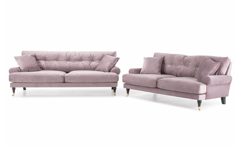 Sofagruppe Webber 3+2 Fløyel - Lilla - Møbler - Sofaer - Sofagrupper - Howard sofagruppe