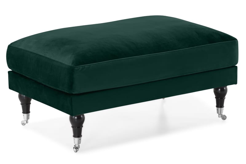 Sofagruppe Webber 3+2 Fløyel - Mørkgrønn|Krom - Møbler - Sofaer - Sofagrupper - Howard sofagruppe