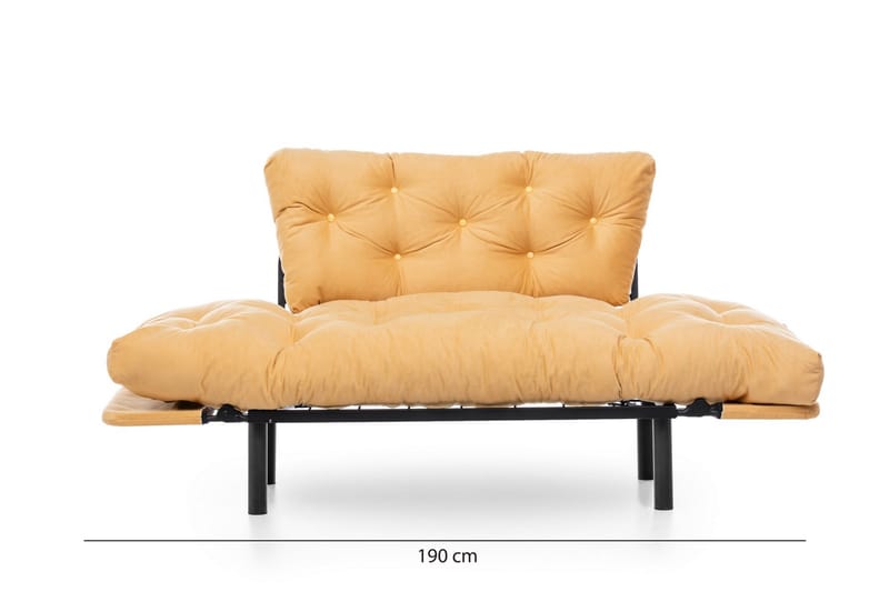 2-seter Sovesofa Aitze - Gul - Møbler - Sofaer - Sovesofaer - 2 seters sovesofa