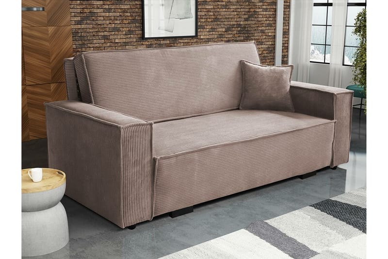 2-seters Sovesofa Denegal - Brun - Møbler - Sofaer - Sovesofaer - 2 seters sovesofa