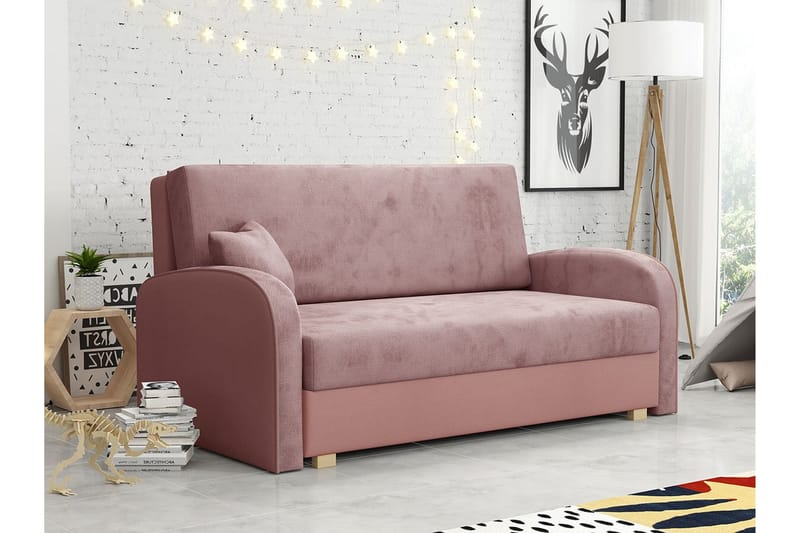 2-seters Sovesofa Denegal - Rosa - Møbler - Sofaer - Sovesofaer - 2 seters sovesofa