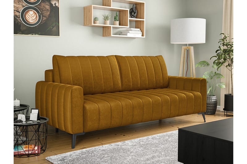 2-seters Sovesofa Graystone - Mørkegul - Møbler - Sofaer - Sovesofaer - 2 seters sovesofa