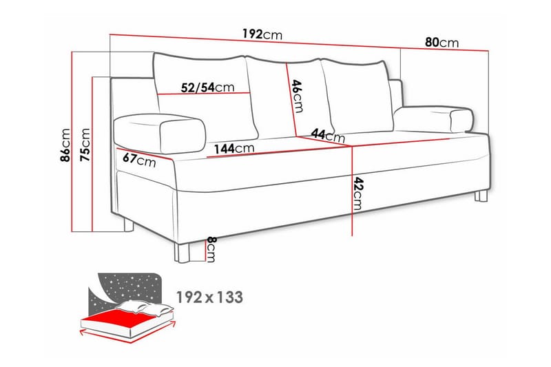 2-seters Sovesofa Kintore - Grøn - Møbler - Sofaer - Sovesofaer - 2 seters sovesofa