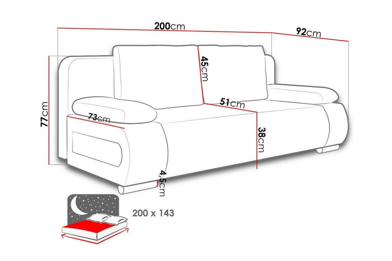 2-seters Sovesofa Kintore - Grøn - Møbler - Sofaer - Sovesofaer - 2 seters sovesofa