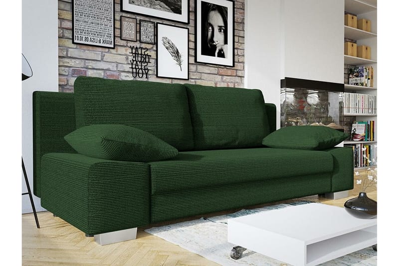 2-seters Sovesofa Kintore - Mørkegrønn - Møbler - Sofaer - Sovesofaer - 2 seters sovesofa