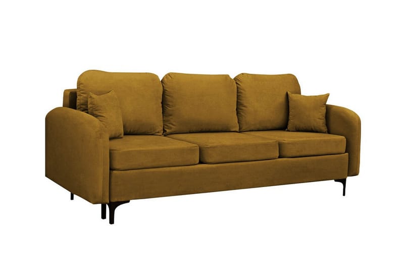 2-seters Sovesofa Knocklong - Gul-Grønn - Møbler - Sofaer - Sovesofaer - 2 seters sovesofa