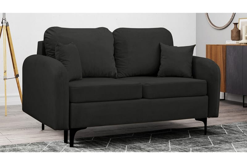 2-seters Sovesofa Knocklong - Svart - Møbler - Sofaer - Sovesofaer - 2 seters sovesofa