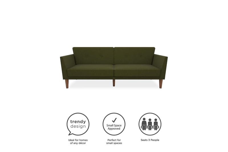 2-seters Sovesofa Regal Grønn - Novogratz - Møbler - Sofaer - Sovesofaer - 2 seters sovesofa