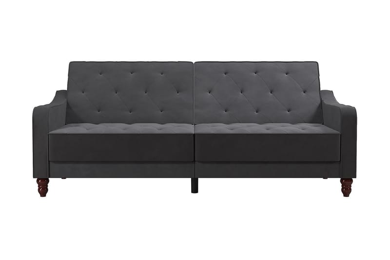 2-seters Sovesofa Vintage Tufted Grå - Novogratz - Møbler - Sofaer - Sovesofaer - 2 seters sovesofa