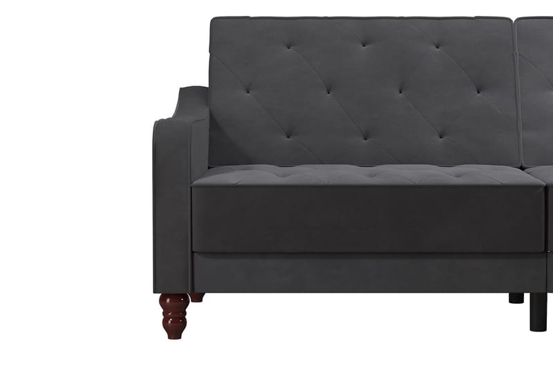 2-seters Sovesofa Vintage Tufted Grå - Novogratz - Møbler - Sofaer - Sovesofaer - 2 seters sovesofa