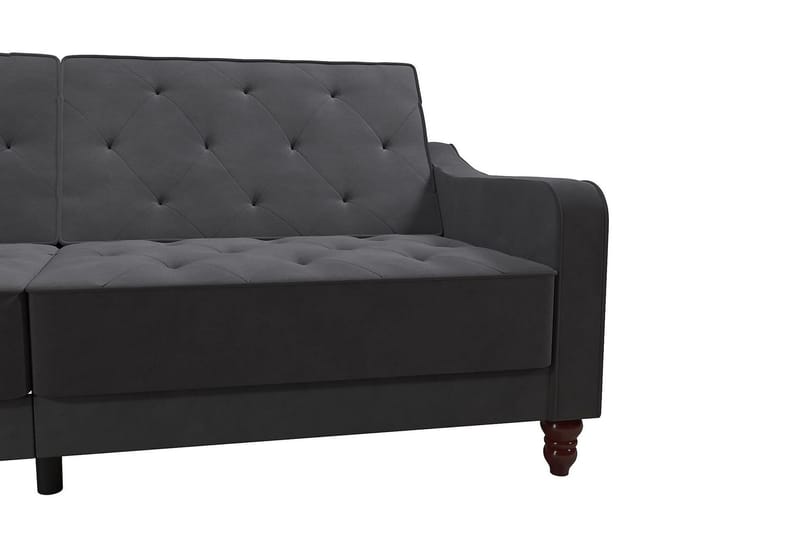 2-seters Sovesofa Vintage Tufted Grå - Novogratz - Møbler - Sofaer - Sovesofaer - 2 seters sovesofa