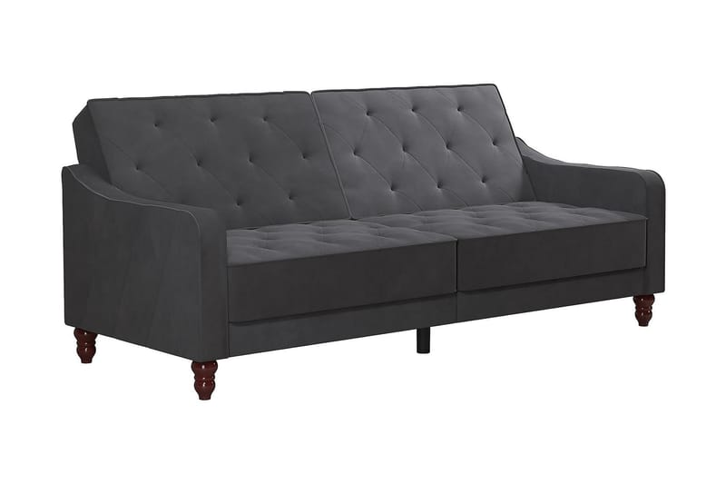 2-seters Sovesofa Vintage Tufted Grå - Novogratz - Møbler - Sofaer - Sovesofaer - 2 seters sovesofa