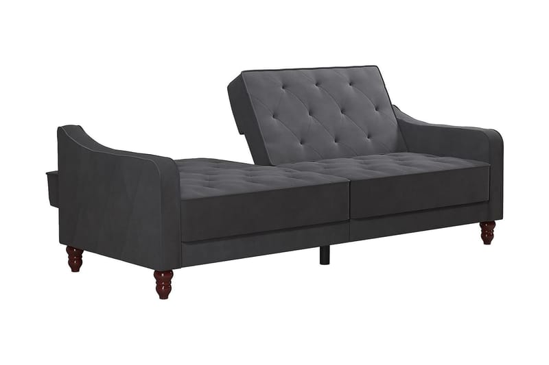 2-seters Sovesofa Vintage Tufted Grå - Novogratz - Møbler - Sofaer - Sovesofaer - 2 seters sovesofa