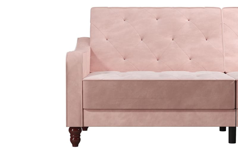 2-seters Sovesofa Vintage Tufted Rosa - Novogratz - Møbler - Sofaer - Sovesofaer - 2 seters sovesofa