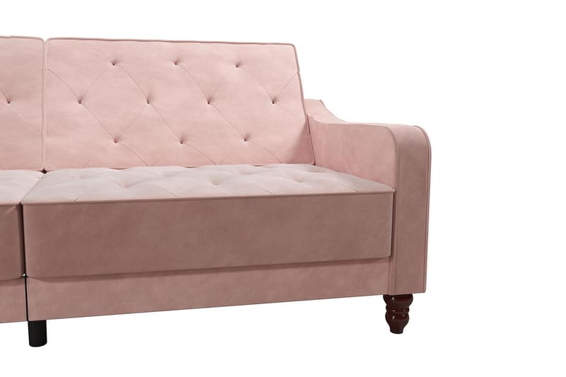 2-seters Sovesofa Vintage Tufted Rosa - Novogratz - Møbler - Sofaer - Sovesofaer - 2 seters sovesofa