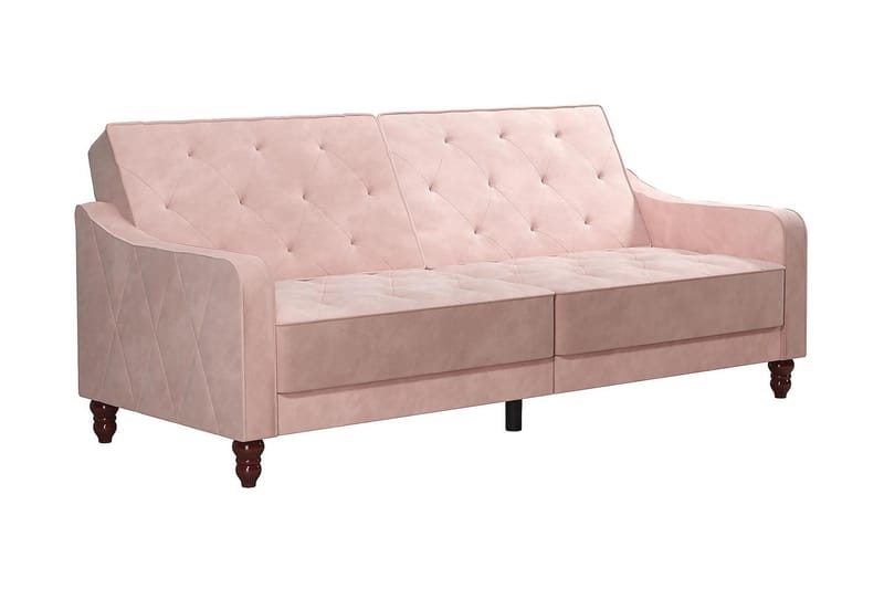 2-seters Sovesofa Vintage Tufted Rosa - Novogratz - Møbler - Sofaer - Sovesofaer - 2 seters sovesofa