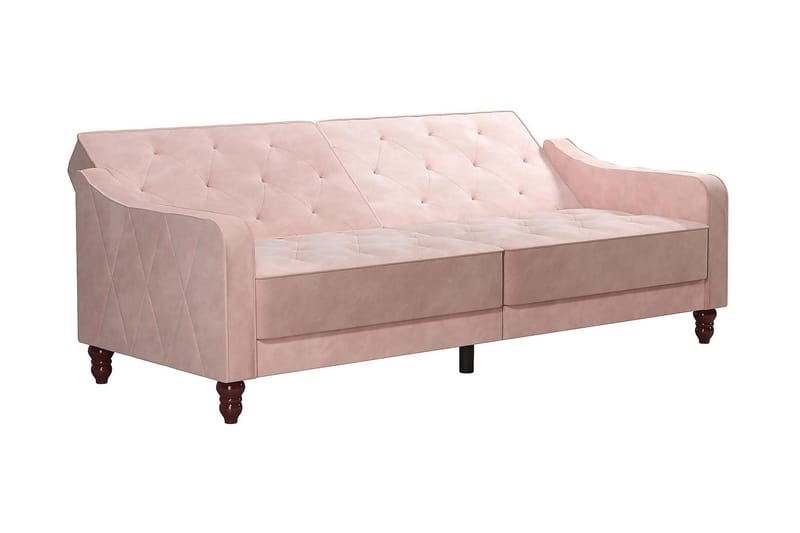 2-seters Sovesofa Vintage Tufted Rosa - Novogratz - Møbler - Sofaer - Sovesofaer - 2 seters sovesofa