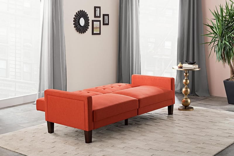 2-seters Sovesofa Porter Oransje - Dorel Home - Møbler - Sofaer - Sovesofaer - 2 seters sovesofa