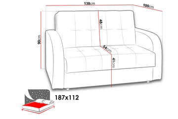 Dileo Sofa - Møbler - Sofaer - Sovesofaer - 2 seters sovesofa