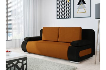 Sovesofa Ahlama - Brun/Svart - Møbler - Sofaer - Sovesofaer - 2 seters sovesofa