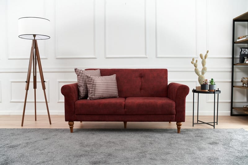 Sovesofa Colombia 2-seters 125x109 - Rød - Møbler - Sofaer - Sovesofaer - 2 seters sovesofa