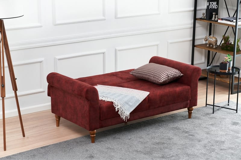 Sovesofa Colombia 2-seters 125x109 - Rød - Møbler - Sofaer - Sovesofaer - 2 seters sovesofa