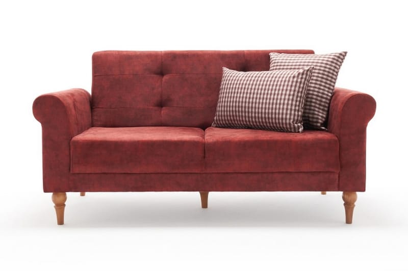 Sovesofa Colombia 2-seters 125x109 - Rød - Møbler - Sofaer - Sovesofaer - 2 seters sovesofa