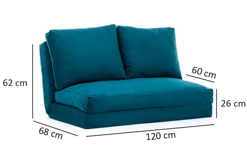 Sovesofa Florentine 2-seters 120x185 - Grønn - Møbler - Sofaer - Sovesofaer - 2 seters sovesofa