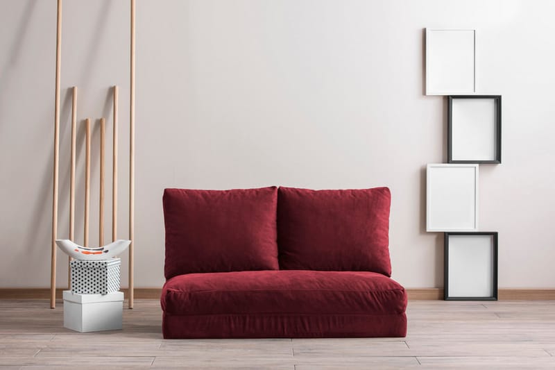 Sovesofa Florentine 2-seters 120x185 - Maroon - Møbler - Sofaer - Sovesofaer - 2 seters sovesofa