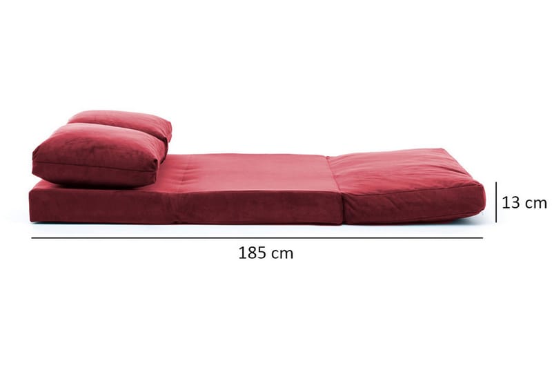 Sovesofa Florentine 2-seters 120x185 - Maroon - Møbler - Sofaer - Sovesofaer - 2 seters sovesofa