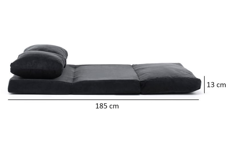 Sovesofa Florentine 2-seters 120x185 - Svart - Møbler - Sofaer - Sovesofaer - 2 seters sovesofa