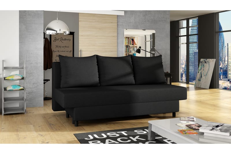 Sovesofa Jombe - Svart - Møbler - Sofaer - Sovesofaer - 2 seters sovesofa