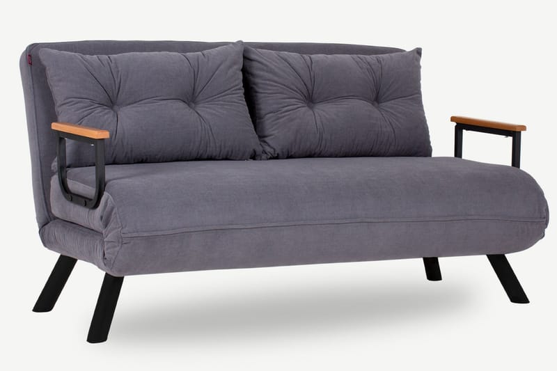 Sovesofa Riceville 2-seters 120x185 - Grå - Møbler - Sofaer - Sovesofaer - 2 seters sovesofa