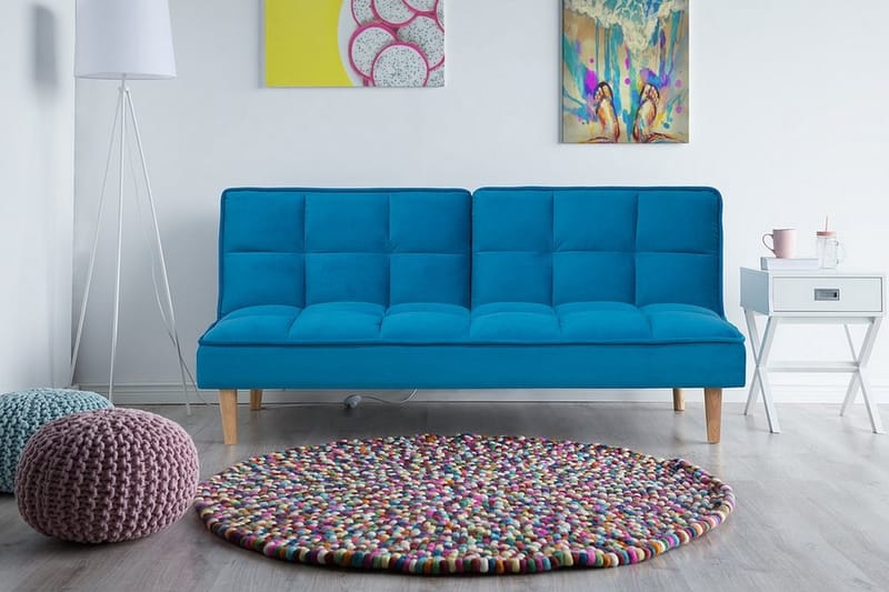 Sovesofa Siljan 177 cm - Blå - Møbler - Sofaer - Sovesofaer - 2 seters sovesofa