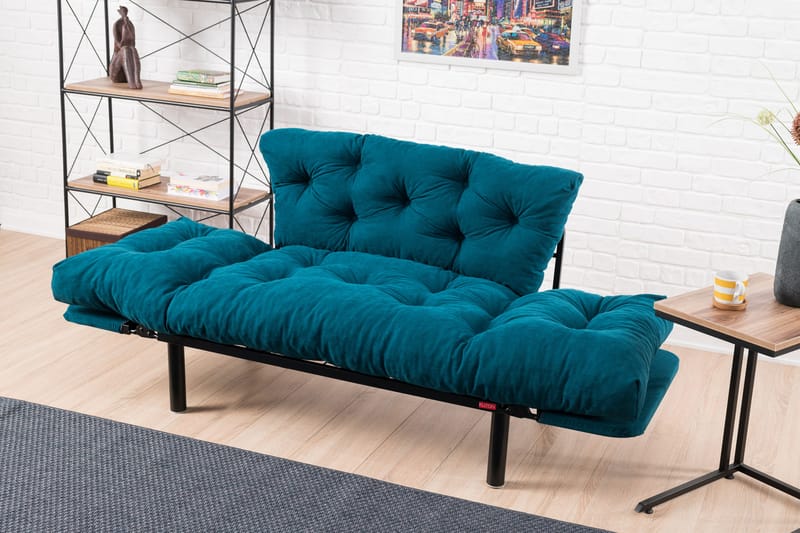 Sovesofa Pamelia 2-seter - Blågrønn - Møbler - Sofaer - Sovesofaer - 2 seters sovesofa