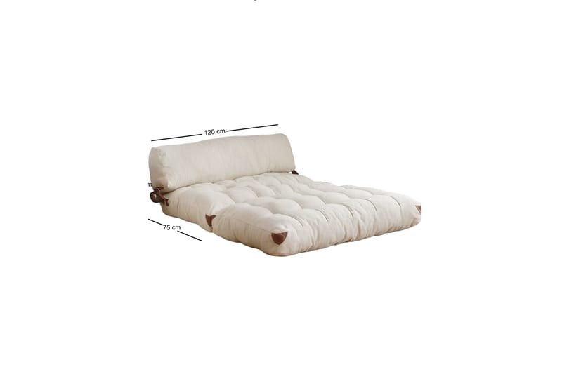 Teddy Sovesofa Fold - Cream - Møbler - Sofaer - Sovesofaer - 2 seters sovesofa