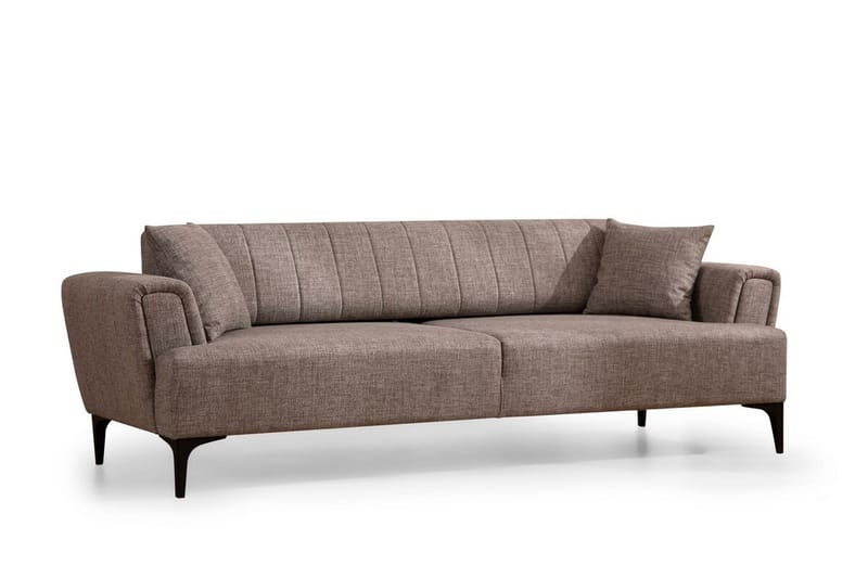 3-seter Sovesofa Hamlets - Lysebrun - Møbler - Sofaer - Sovesofaer - 3 seters sovesofa