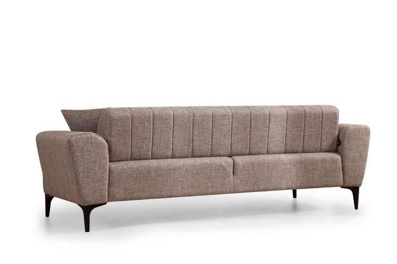 3-seter Sovesofa Hamlets - Lysebrun - Møbler - Sofaer - Sovesofaer - 3 seters sovesofa