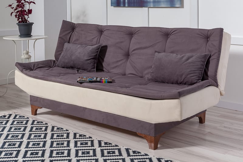 3-seter Bransdale Sovesofa - Grå|Hvit - Møbler - Sofaer - Sovesofaer - 3 seters sovesofa