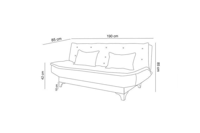 3-seter Bransdale Sovesofa - Grå|Hvit - Møbler - Sofaer - Sovesofaer - 3 seters sovesofa