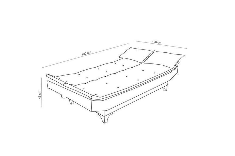 3-seter Bransdale Sovesofa - Grå|Hvit - Møbler - Sofaer - Sovesofaer - 3 seters sovesofa