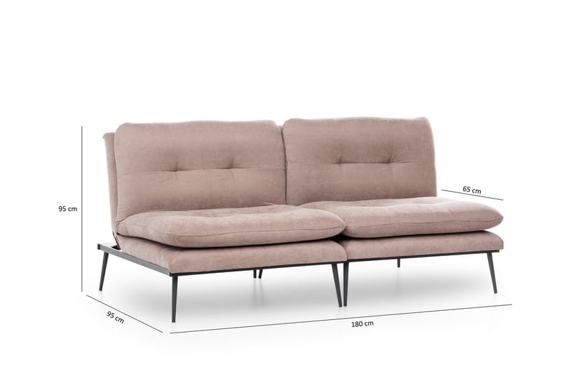 3-seter Sovesofa Aitze - Brun - Møbler - Sofaer - Sovesofaer - 3 seters sovesofa