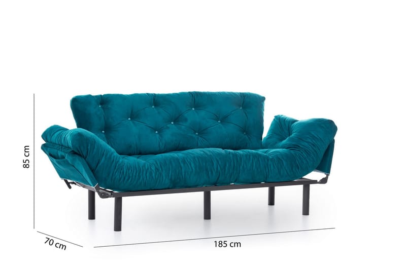 3-seter Sovesofa Aitze - Grønn - Møbler - Sofaer - Sovesofaer - 3 seters sovesofa