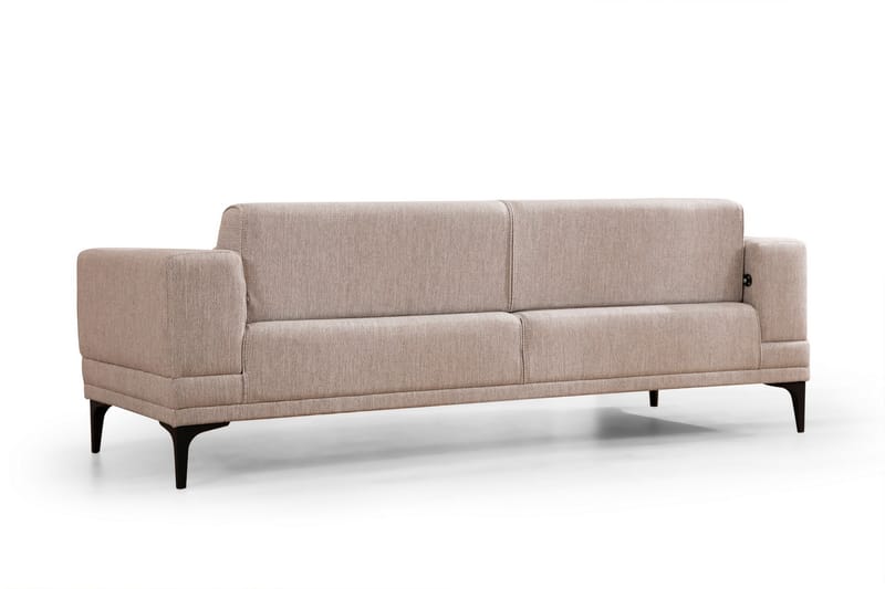 3-seter Sovesofa Naoko - Lysebrun - Møbler - Sofaer - Sovesofaer - 3 seters sovesofa