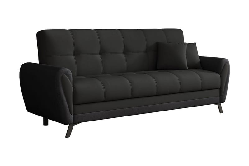 3-seters Sofa Rangrik - Svart - Møbler - Sofaer - Sovesofaer - 3 seters sovesofa