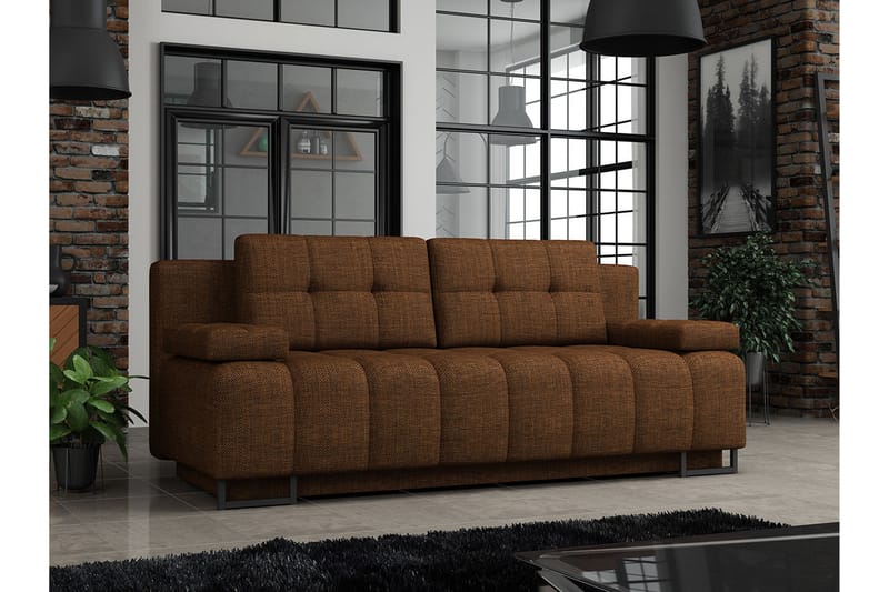 3-seters Sovesofa - Brun - Møbler - Sofaer - Sovesofaer - 3 seters sovesofa