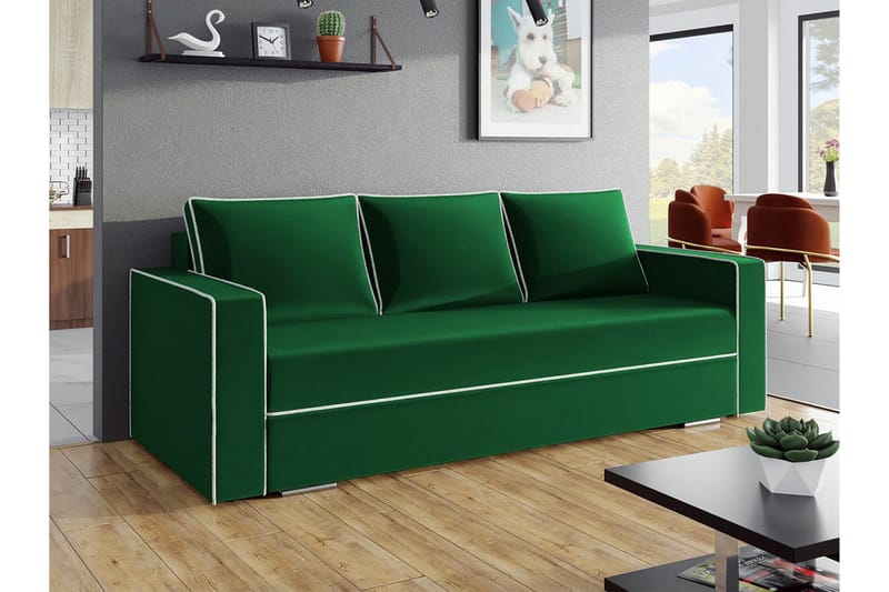 3-seters Sovesofa Clarina - Hvid - Møbler - Sofaer - Sovesofaer - 3 seters sovesofa