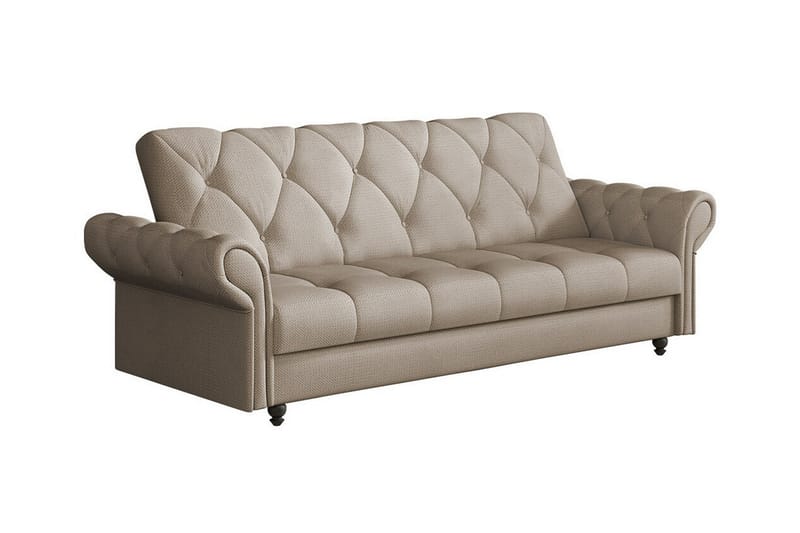 3-seters Sovesofa Denegal - Lyse brun - Møbler - Sofaer - Sovesofaer - 3 seters sovesofa