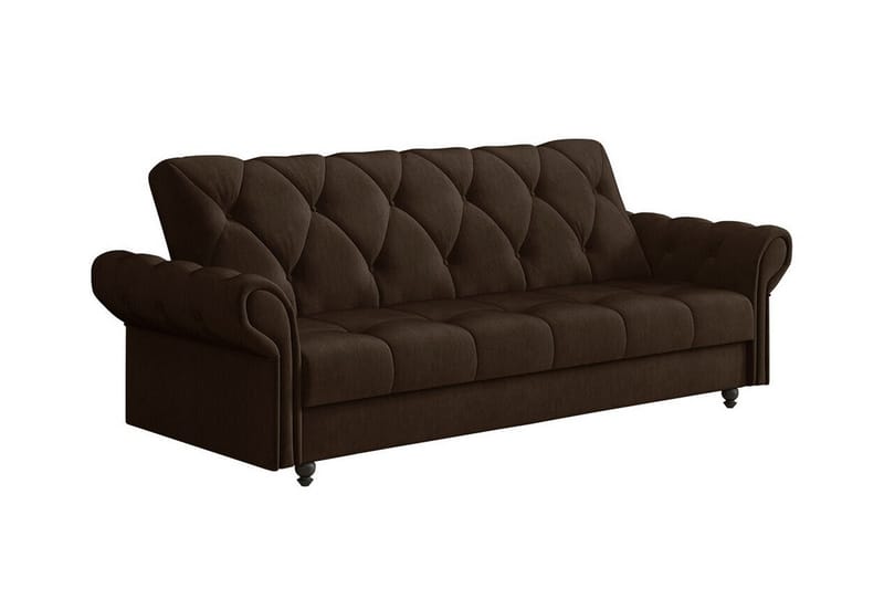 3-seters Sovesofa Denegal - Mørkebrun - Møbler - Sofaer - Sovesofaer - 3 seters sovesofa